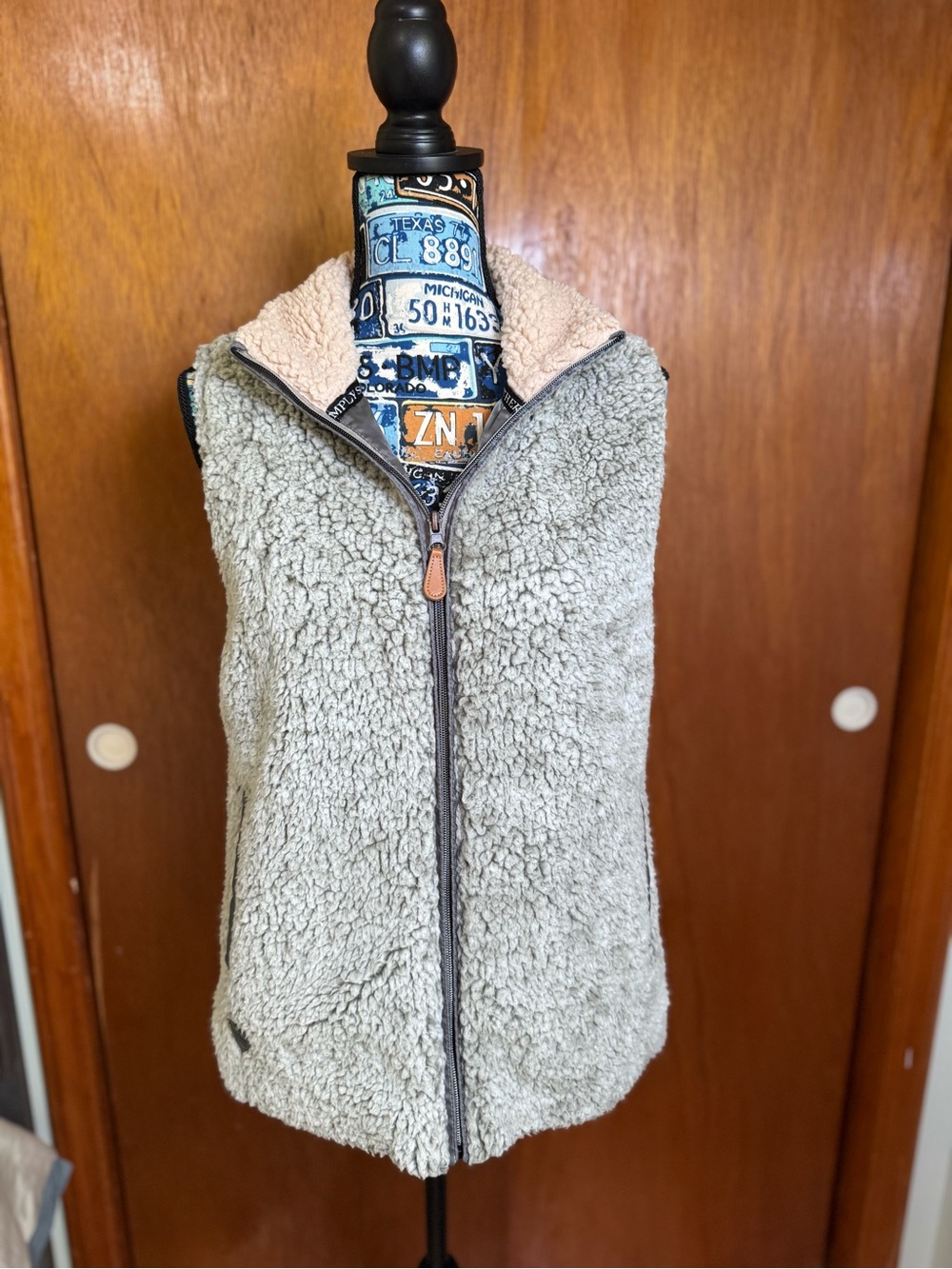 Simply Southern Sherpa Lined Jacket with Gray Interior, Mid Length with Pockets